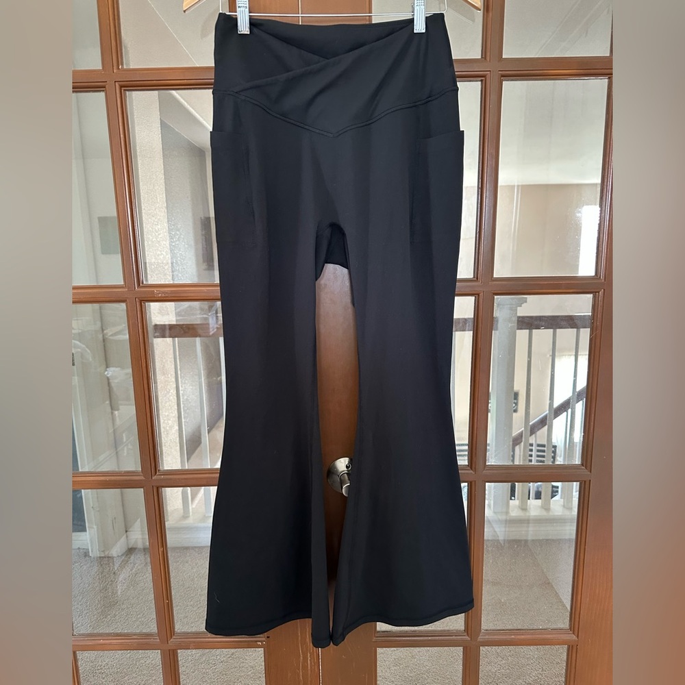 NWOT POPFLEX Sample Black Flared Yoga Pants